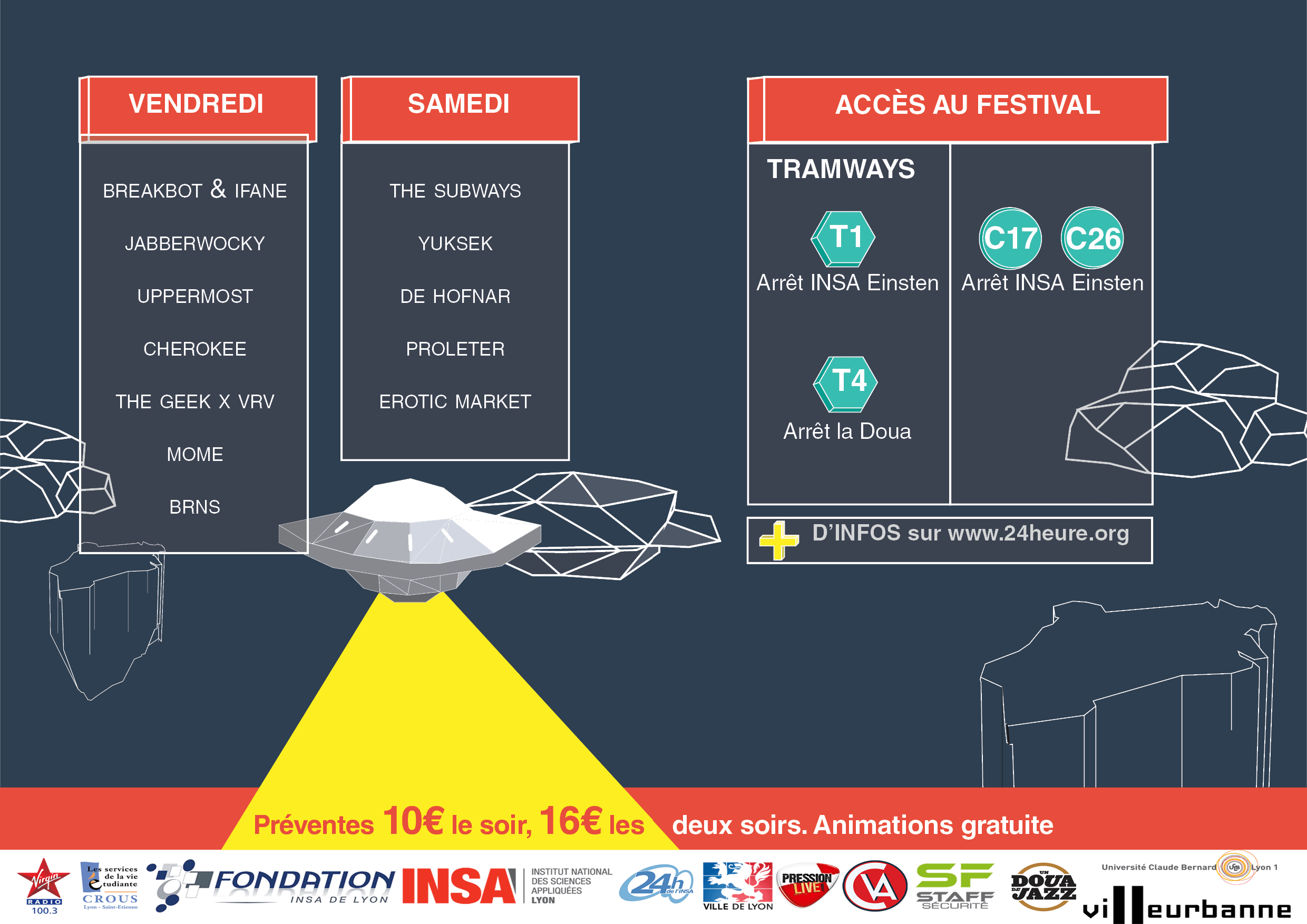 Programme festival Les 24h de l'INSA