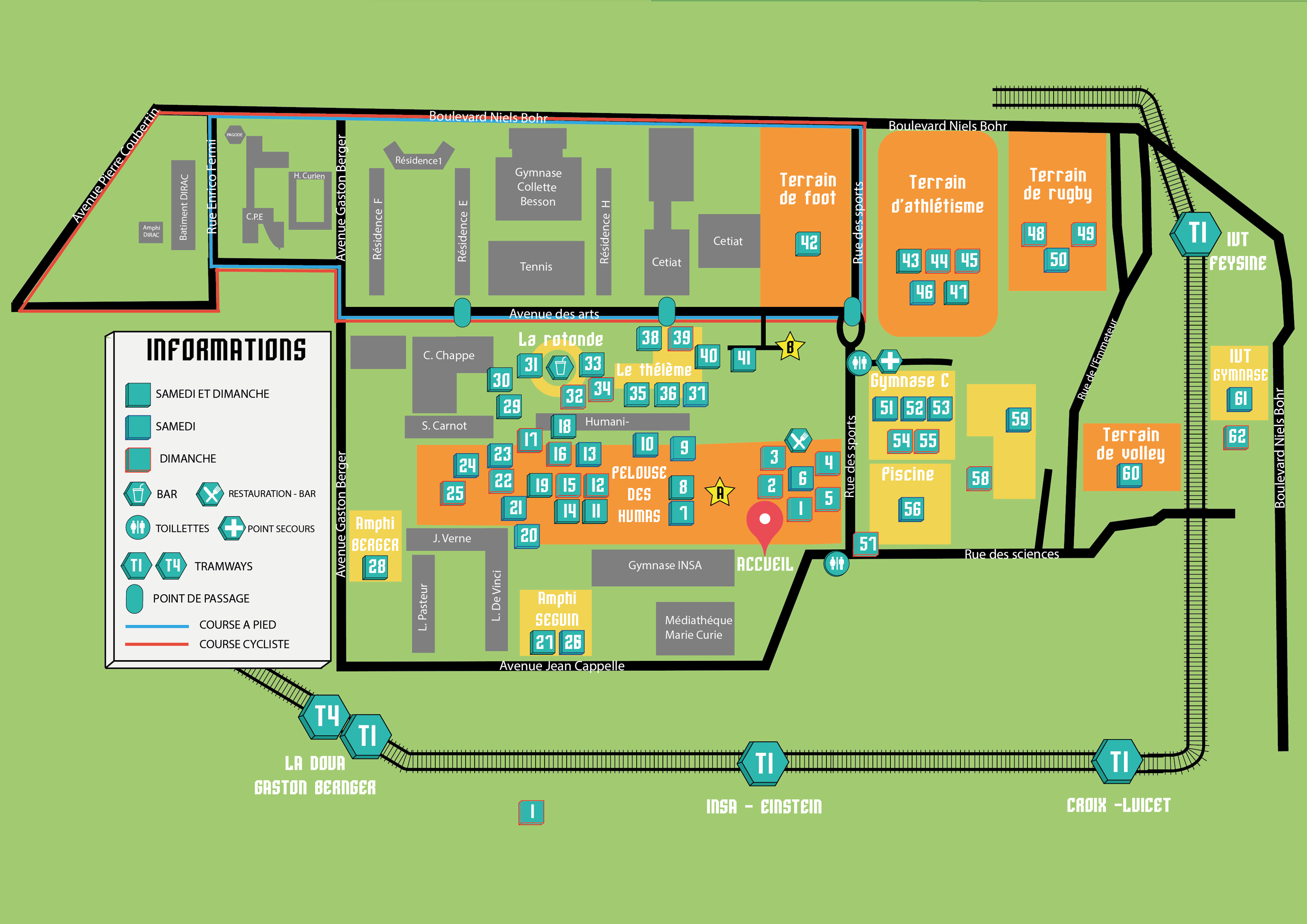 Plan festival Les 24h de l'INSA